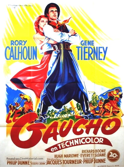 Way of a Gaucho - French Movie Poster