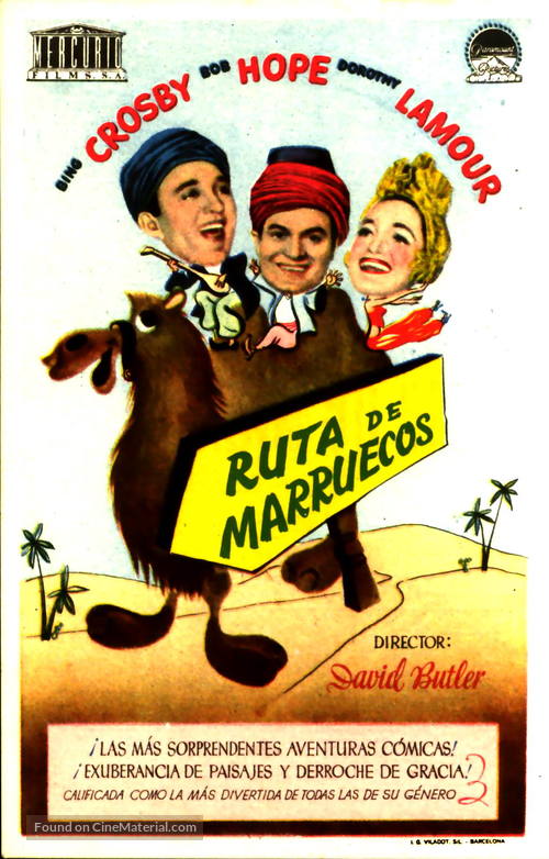 Road to Morocco - Spanish Movie Poster