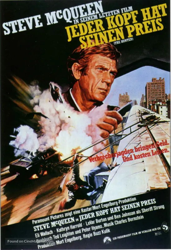 The Hunter 1980 German Movie Poster The Hunter 1980 German Movie Poster