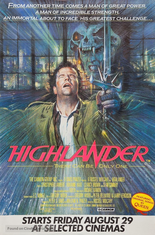 Highlander - British Movie Poster