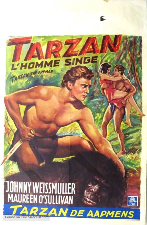 Tarzan the Ape Man - Belgian Movie Poster
