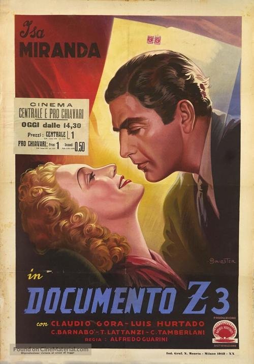 Documento Z-3 - Italian Movie Poster