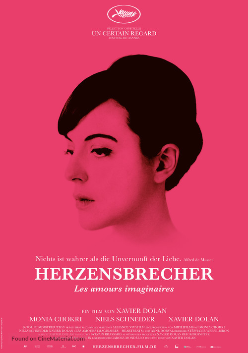 Les amours imaginaires - German Movie Poster