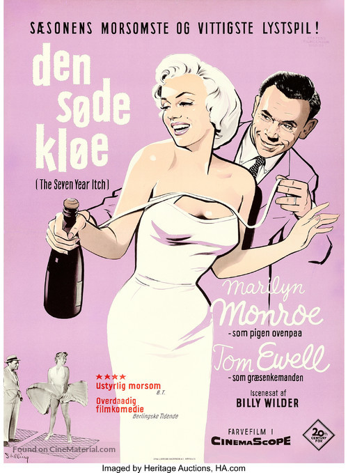 The Seven Year Itch - Danish Movie Poster