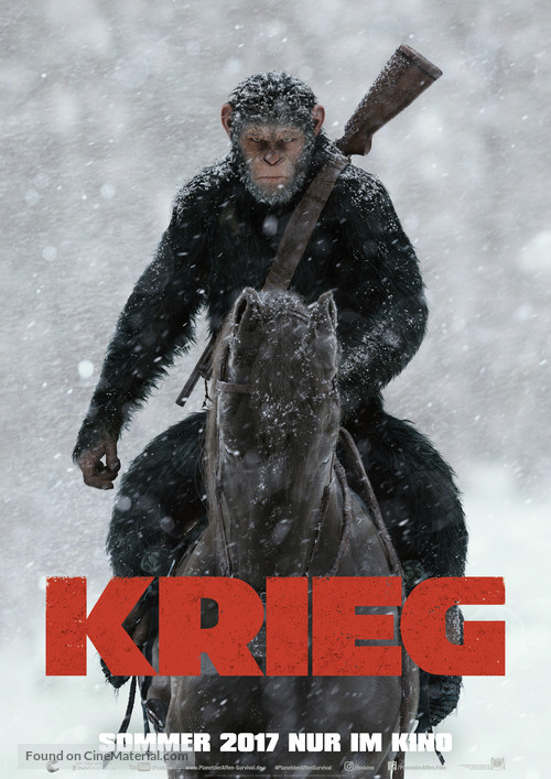 War for the Planet of the Apes - German Movie Poster