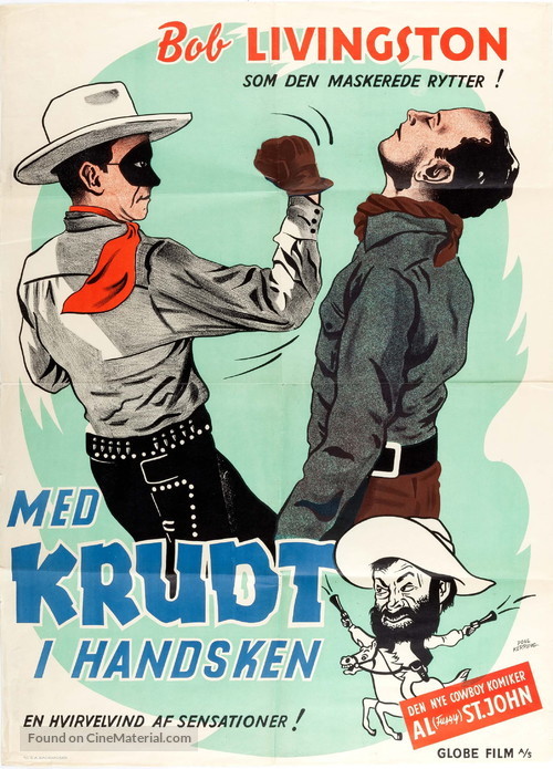 Death Rides the Plains - Danish Movie Poster