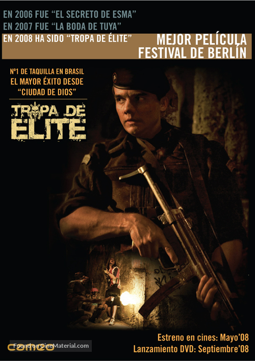 Tropa de Elite - Spanish Movie Cover