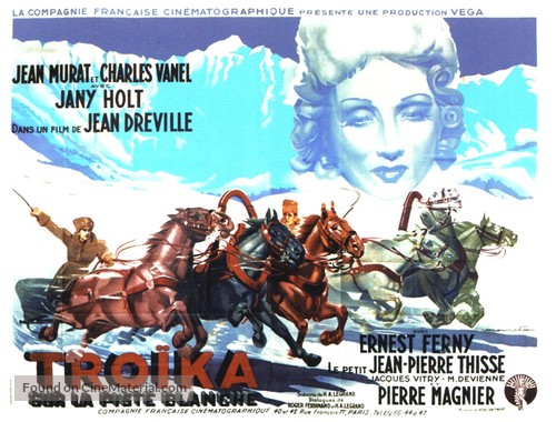 Tro&iuml;ka sur la piste blanche - French Movie Poster