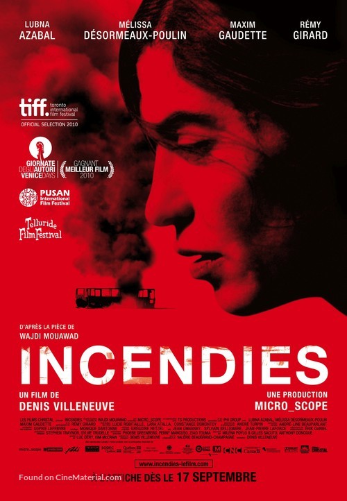 Incendies - Canadian Movie Poster