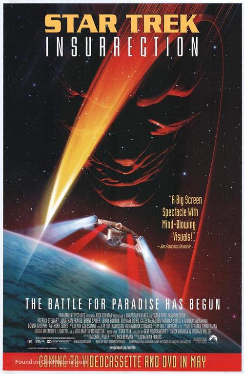 Star Trek: Insurrection - Video release movie poster
