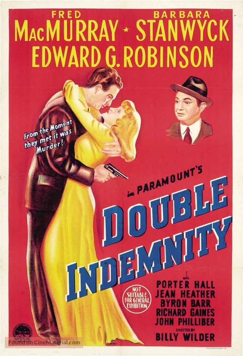 Double Indemnity - Australian Movie Poster