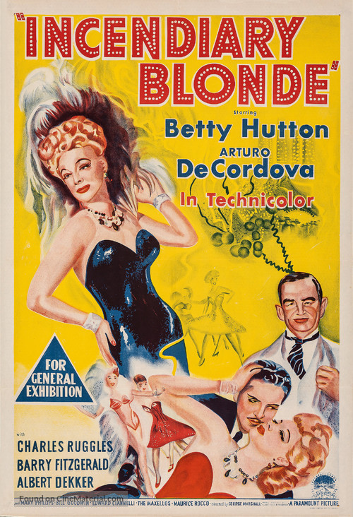 Incendiary Blonde - Australian Movie Poster