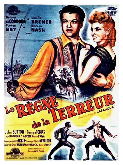 Adventures of Casanova - French Movie Poster