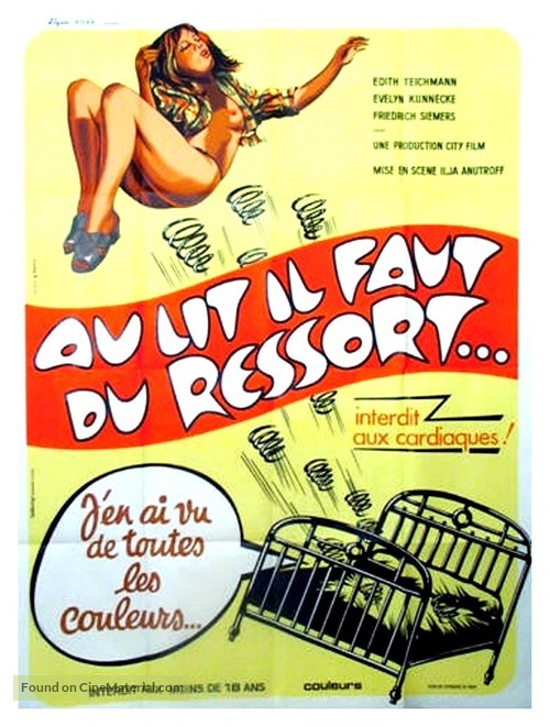 Das s&uuml;ndige Bett - French Movie Poster