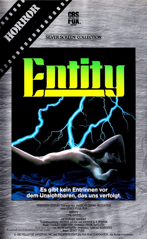 The Entity - German VHS movie cover