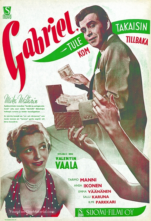 Gabriel, tule takaisin - Finnish Movie Poster