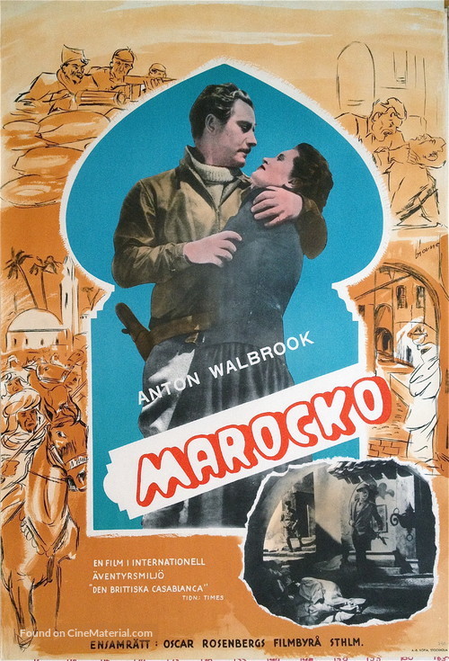The Man from Morocco - Swedish Movie Poster