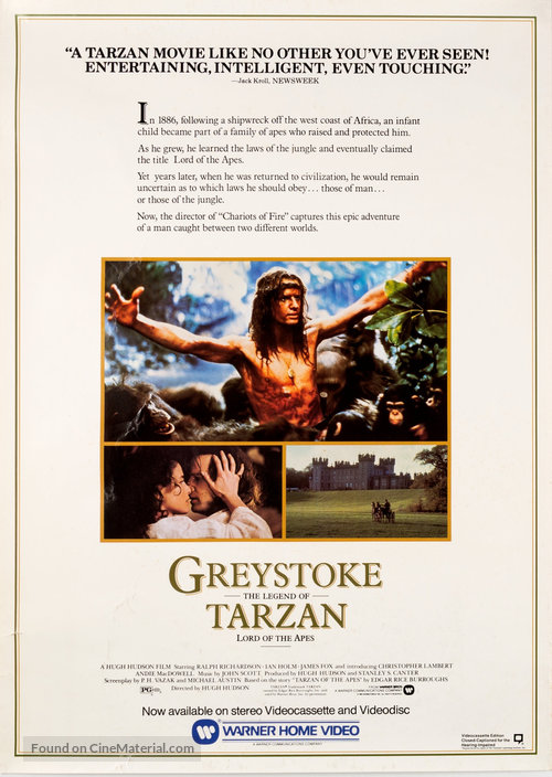 Greystoke - Video release movie poster