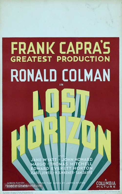 Lost Horizon - Movie Poster