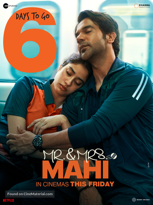 Mr. &amp; Mrs. Mahi - Indian Movie Poster