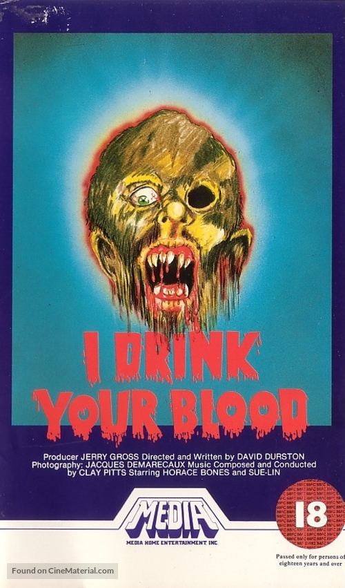 I Drink Your Blood - British VHS movie cover