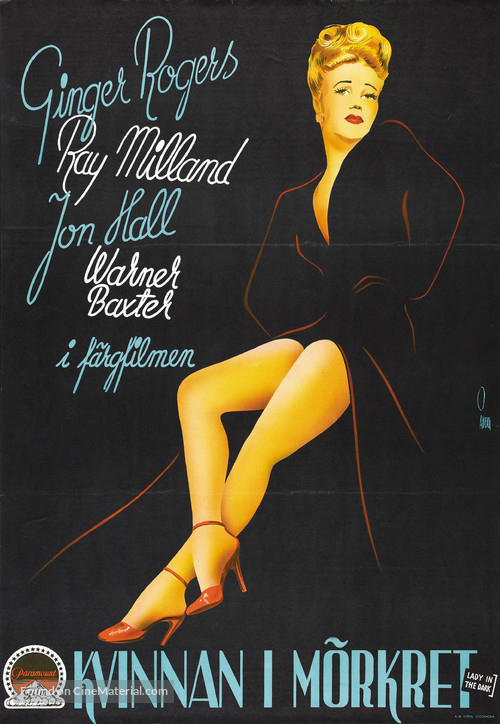 Lady in the Dark - Swedish Movie Poster