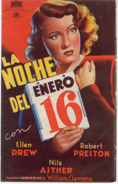 Night of January 16th - Spanish Movie Poster