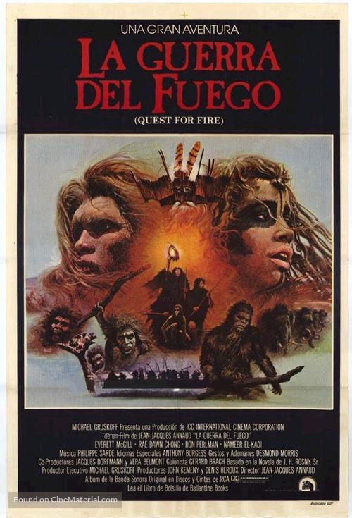 La guerre du feu - Argentinian Movie Poster
