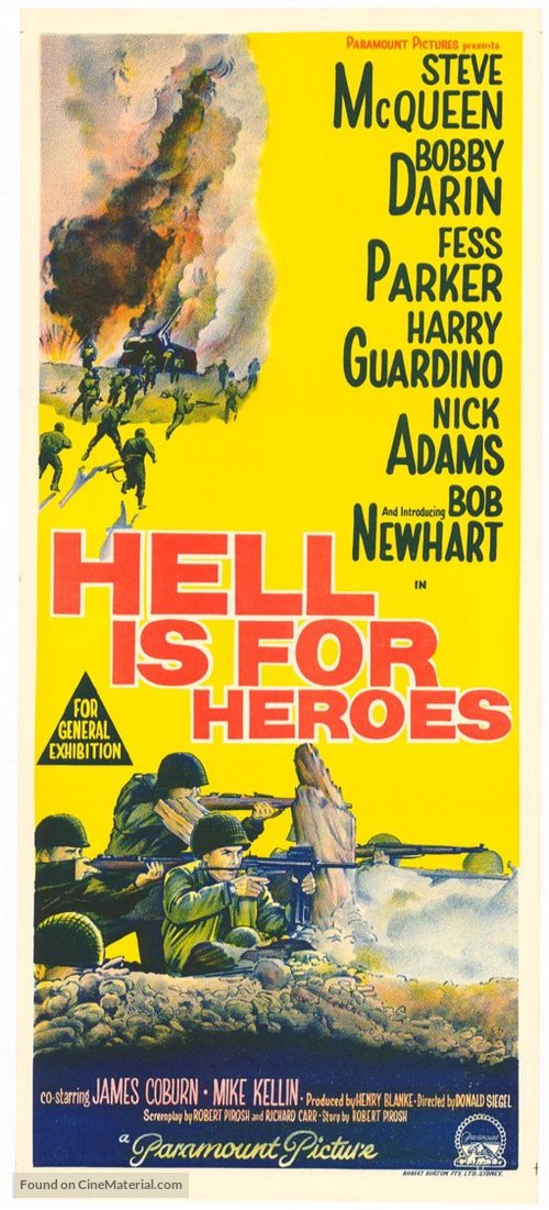 Hell Is for Heroes - Australian Movie Poster