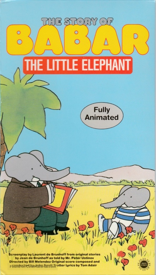 The Story of Babar, the Little Elephant - VHS movie cover