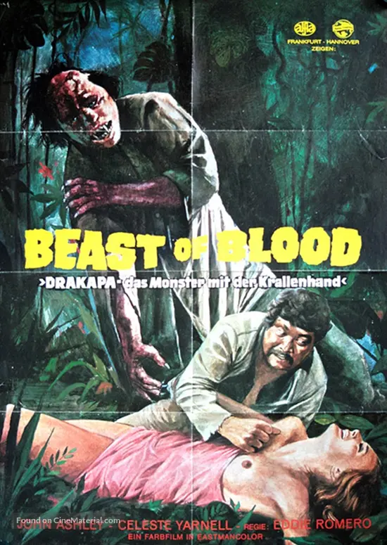Beast Of Blood 1970 German Movie Poster Beast Of Blood 1970 German Movie Poster