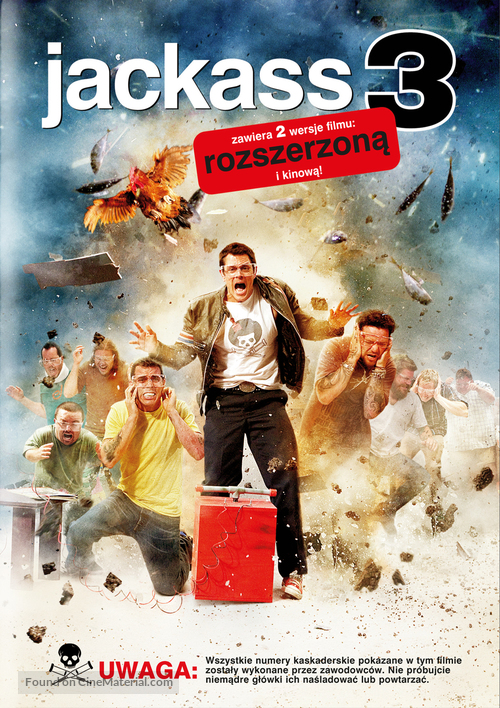 Jackass 3D - Polish DVD movie cover