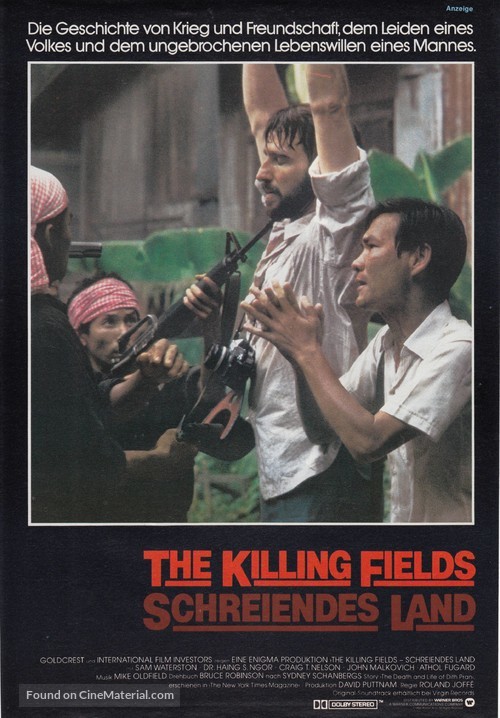 The Killing Fields - German Movie Poster