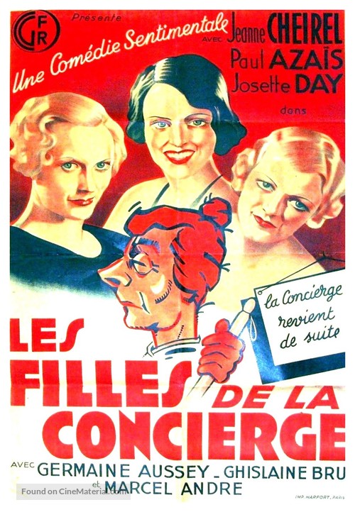 Les filles de la concierge - French Movie Poster