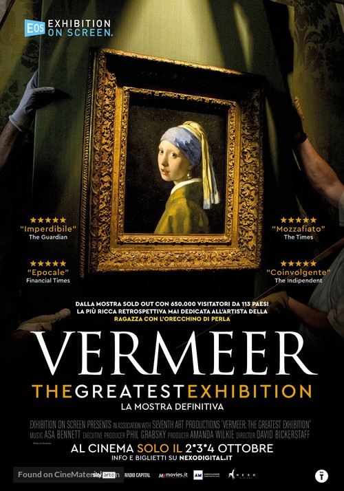 Vermeer: The Greatest Exhibition - Italian Movie Poster