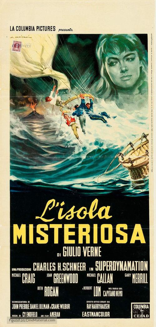 Mysterious Island - Italian Movie Poster
