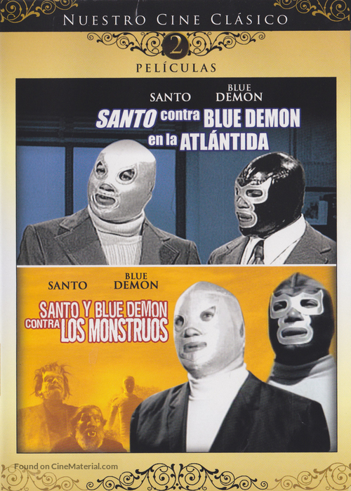 Santo el enmascarado de plata y Blue Demon contra los monstruos - DVD movie cover