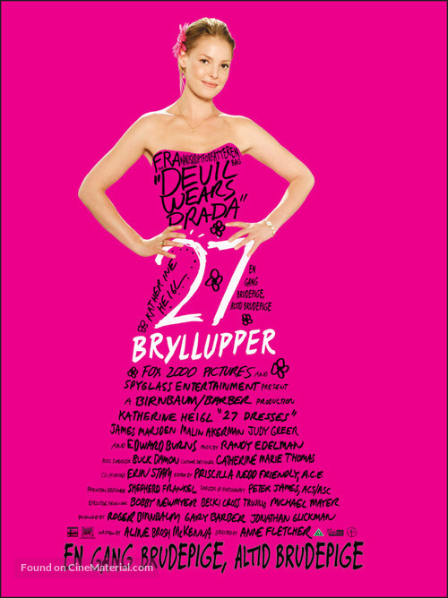 27 Dresses - Danish Movie Poster