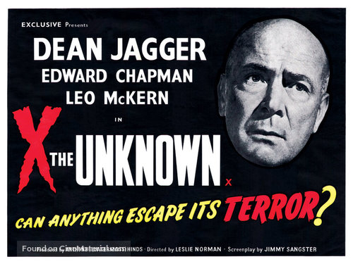 X: The Unknown - British Movie Poster