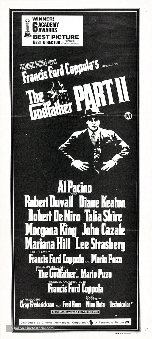 The Godfather: Part II - Australian Movie Poster