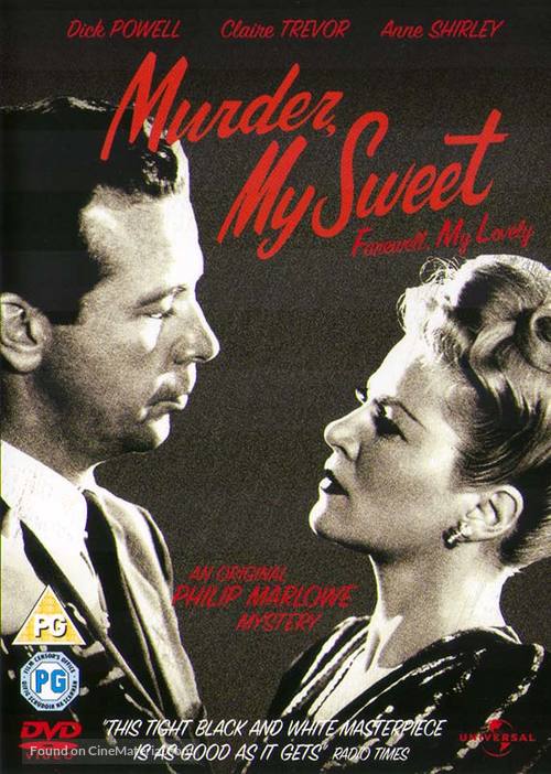 Murder, My Sweet - British DVD movie cover