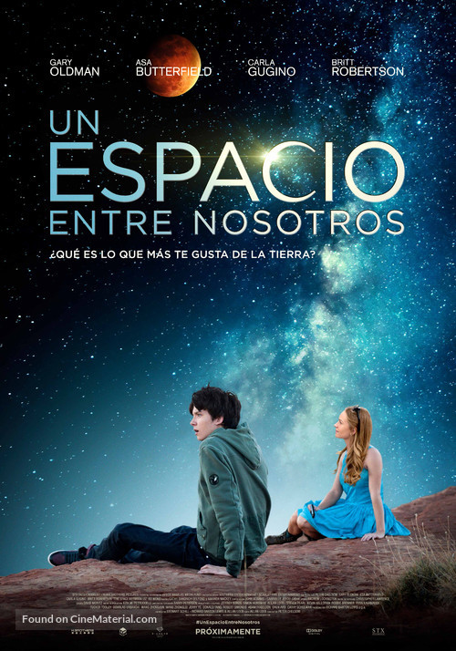 The Space Between Us - Spanish Movie Poster