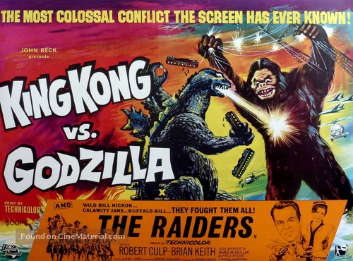 King Kong Vs Godzilla - British Movie Poster