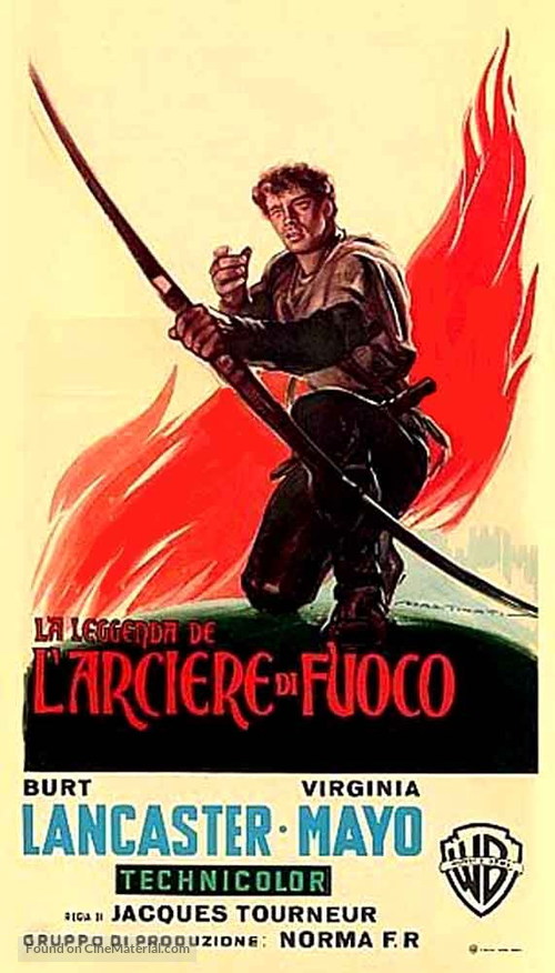 The Flame and the Arrow - Italian Movie Poster