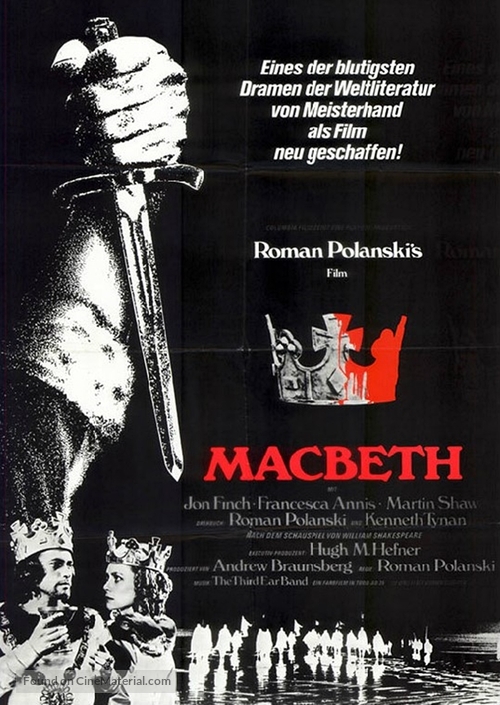 The Tragedy of Macbeth - German Movie Poster