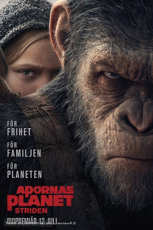 War for the Planet of the Apes - Swedish Movie Poster