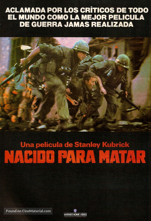 Full Metal Jacket - Argentinian VHS movie cover