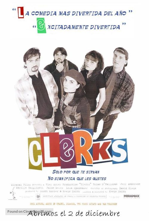 Clerks. - Spanish Movie Poster