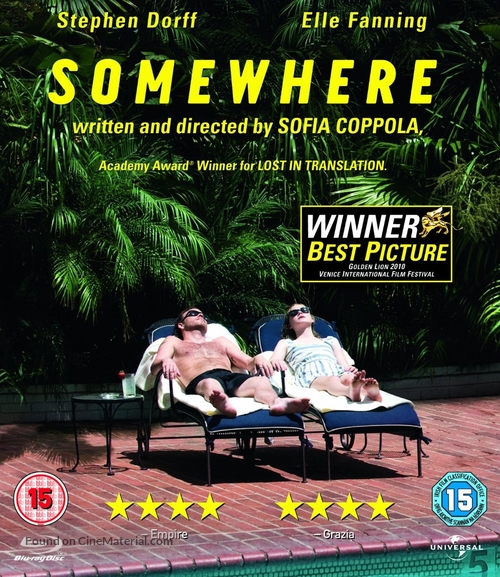 Somewhere - British Blu-Ray movie cover