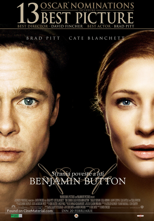 The Curious Case of Benjamin Button - Romanian Movie Poster
